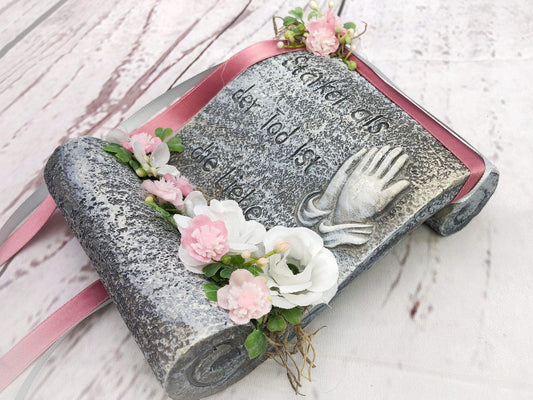 Grabgesteck Grabschmuck Urnengesteck Urnengrab Grabdekoration Grabschmuck Allerheiligen – handgemacht aus Seiden- und Kunstblumen, langlebig & pflegeleicht von SarahsFlowerStudio