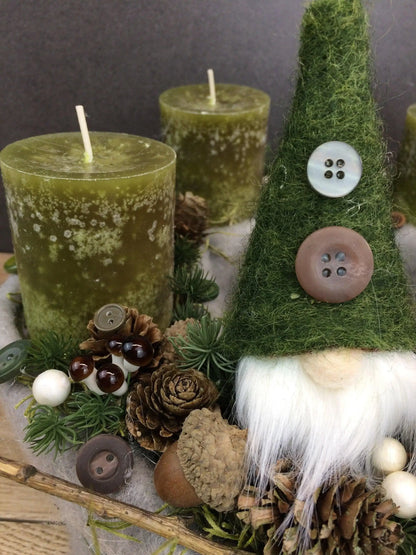 Adventskranz Adventskalender – handgemacht aus Seiden- und Kunstblumen, langlebig & pflegeleicht von SarahsFlowerStudio
