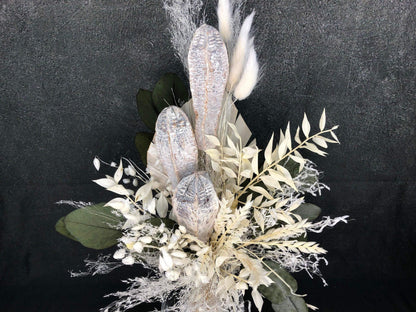Trockenblumenstrauß Strauß Gräser mit Exoten Eukalyptus Gräser Trockenblumen Trockenmaterial Natur natürlich dried bouquet dried Flowers – handgemacht aus Seiden- und Kunstblumen, langlebig & pflegeleicht von SarahsFlowerStudio