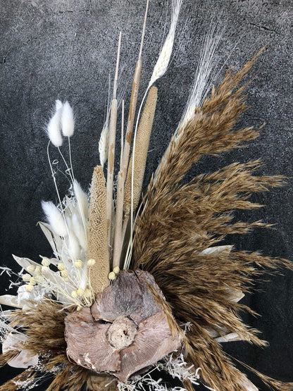 Trockenblumenstrauß Strauß Gräser mit Exoten Pampasgras Gräser Trockenblumen Trockenmaterial Natur natürlich dried bouquet dried Flowers – handgemacht aus Seiden- und Kunstblumen, langlebig & pflegeleicht von SarahsFlowerStudio