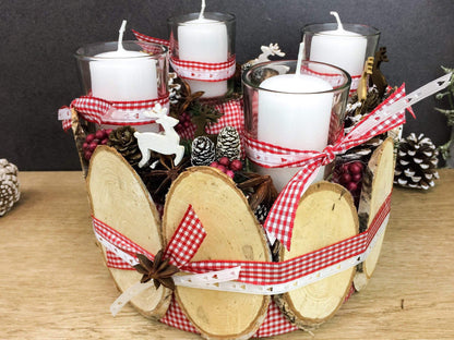 Adventskranz – handgemacht aus Seiden- und Kunstblumen, langlebig & pflegeleicht von SarahsFlowerStudio