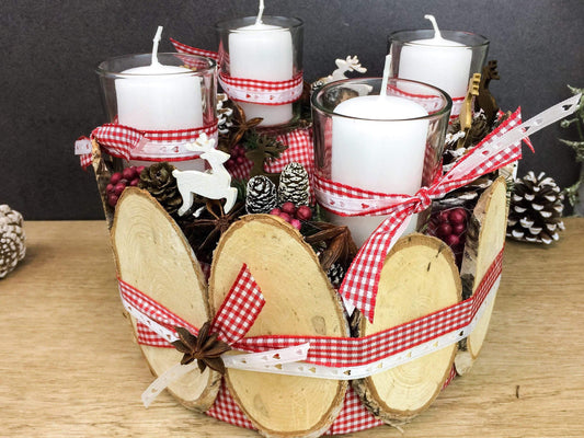 Adventskranz – handgemacht aus Seiden- und Kunstblumen, langlebig & pflegeleicht von SarahsFlowerStudio
