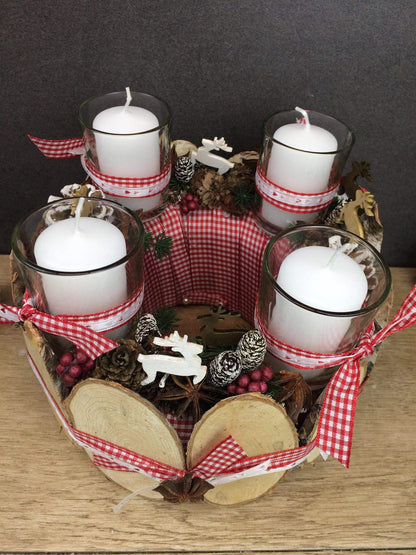 Adventskranz – handgemacht aus Seiden- und Kunstblumen, langlebig & pflegeleicht von SarahsFlowerStudio