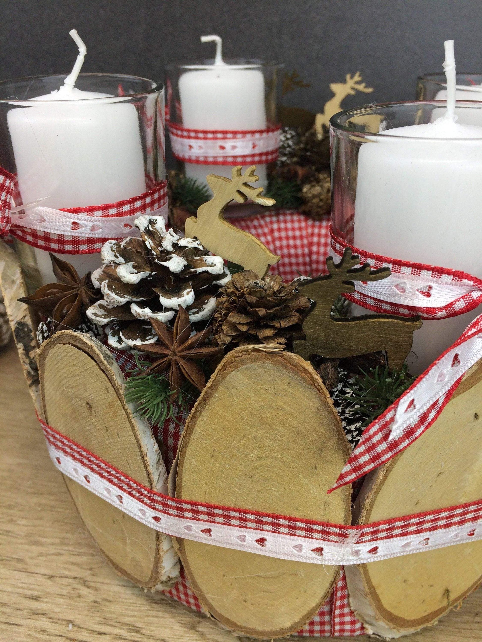 Adventskranz – handgemacht aus Seiden- und Kunstblumen, langlebig & pflegeleicht von SarahsFlowerStudio
