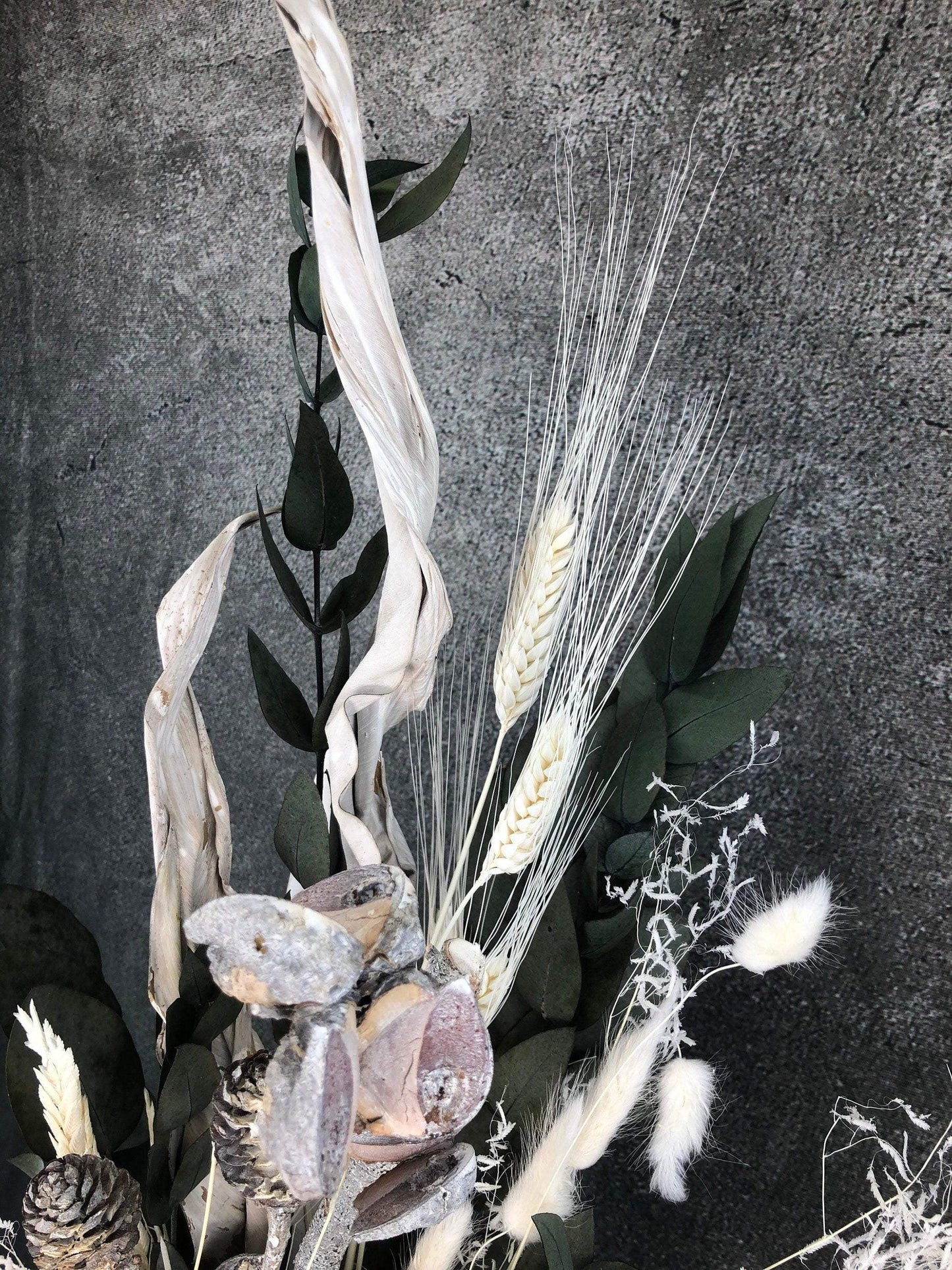 Trockenblumenstrauß Strauß Gräser mit Exoten Eukalyptus Gräser Trockenblumen Trockenmaterial Natur natürlich dried bouquet dried Flowers – handgemacht aus Seiden- und Kunstblumen, langlebig & pflegeleicht von SarahsFlowerStudio