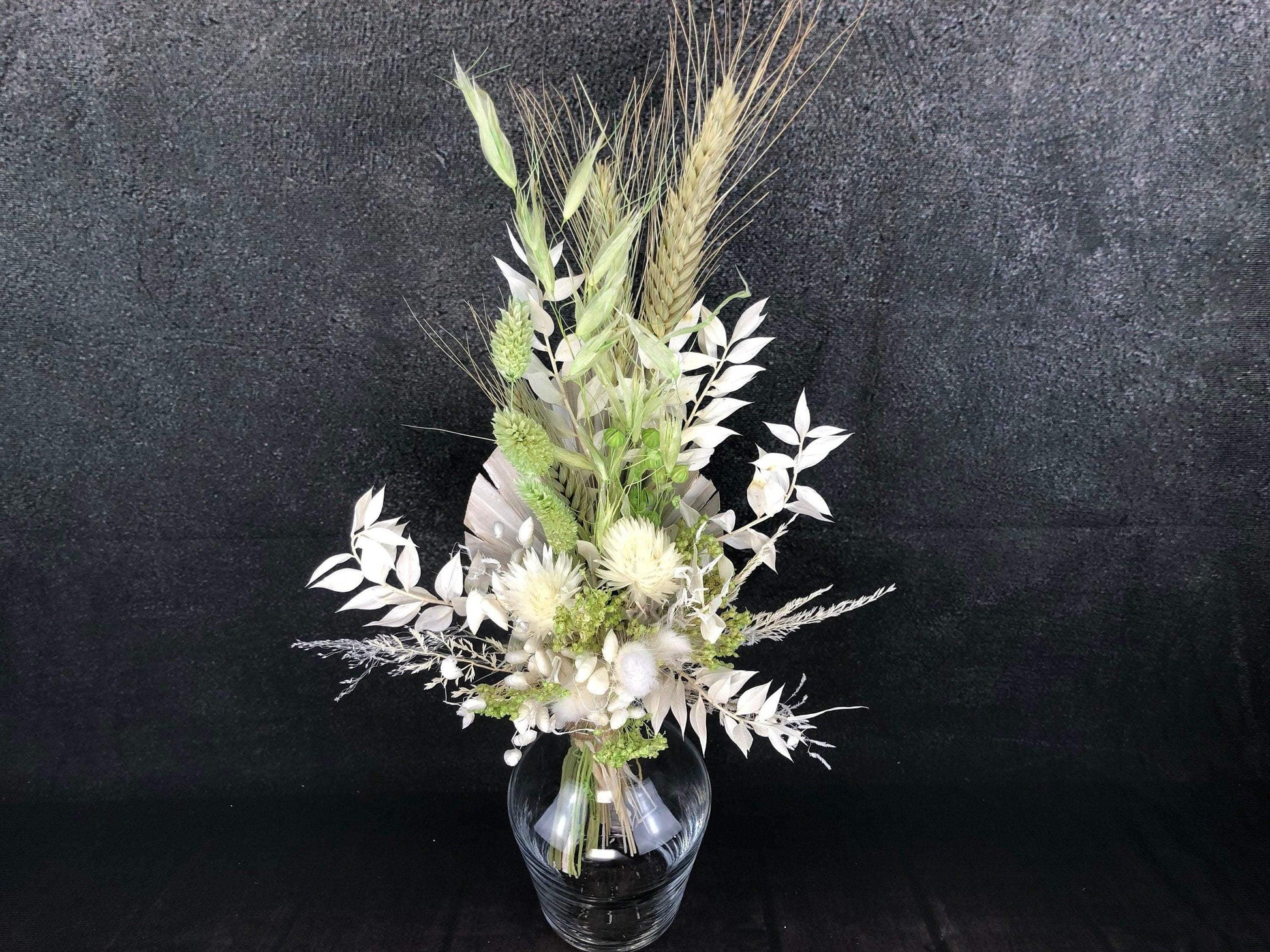 Trockenblumenstrauß Strauß Gräser mit Ruskus Gräser Trockenblumen Trockenmaterial Natur natürlich dried bouquet dried Flowers – handgemacht aus Seiden- und Kunstblumen, langlebig & pflegeleicht von SarahsFlowerStudio