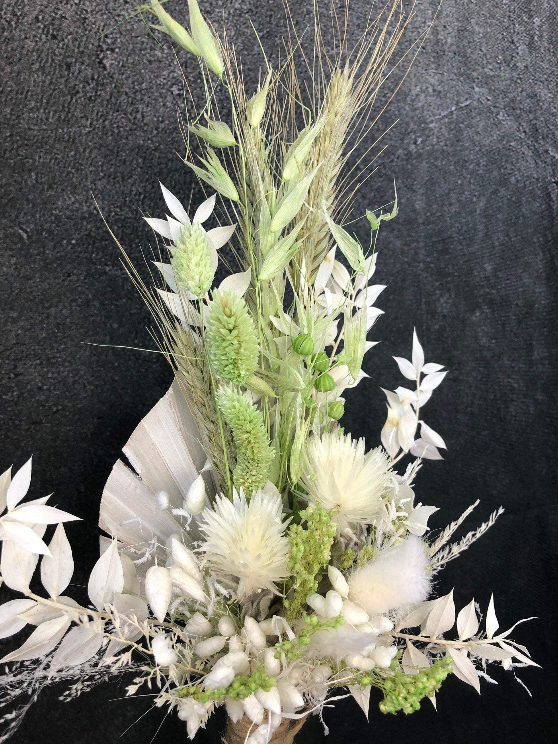 Trockenblumenstrauß Strauß Gräser mit Ruskus Gräser Trockenblumen Trockenmaterial Natur natürlich dried bouquet dried Flowers – handgemacht aus Seiden- und Kunstblumen, langlebig & pflegeleicht von SarahsFlowerStudio