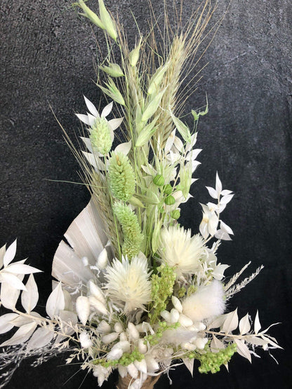 Trockenblumenstrauß Strauß Gräser mit Ruskus Gräser Trockenblumen Trockenmaterial Natur natürlich dried bouquet dried Flowers – handgemacht aus Seiden- und Kunstblumen, langlebig & pflegeleicht von SarahsFlowerStudio