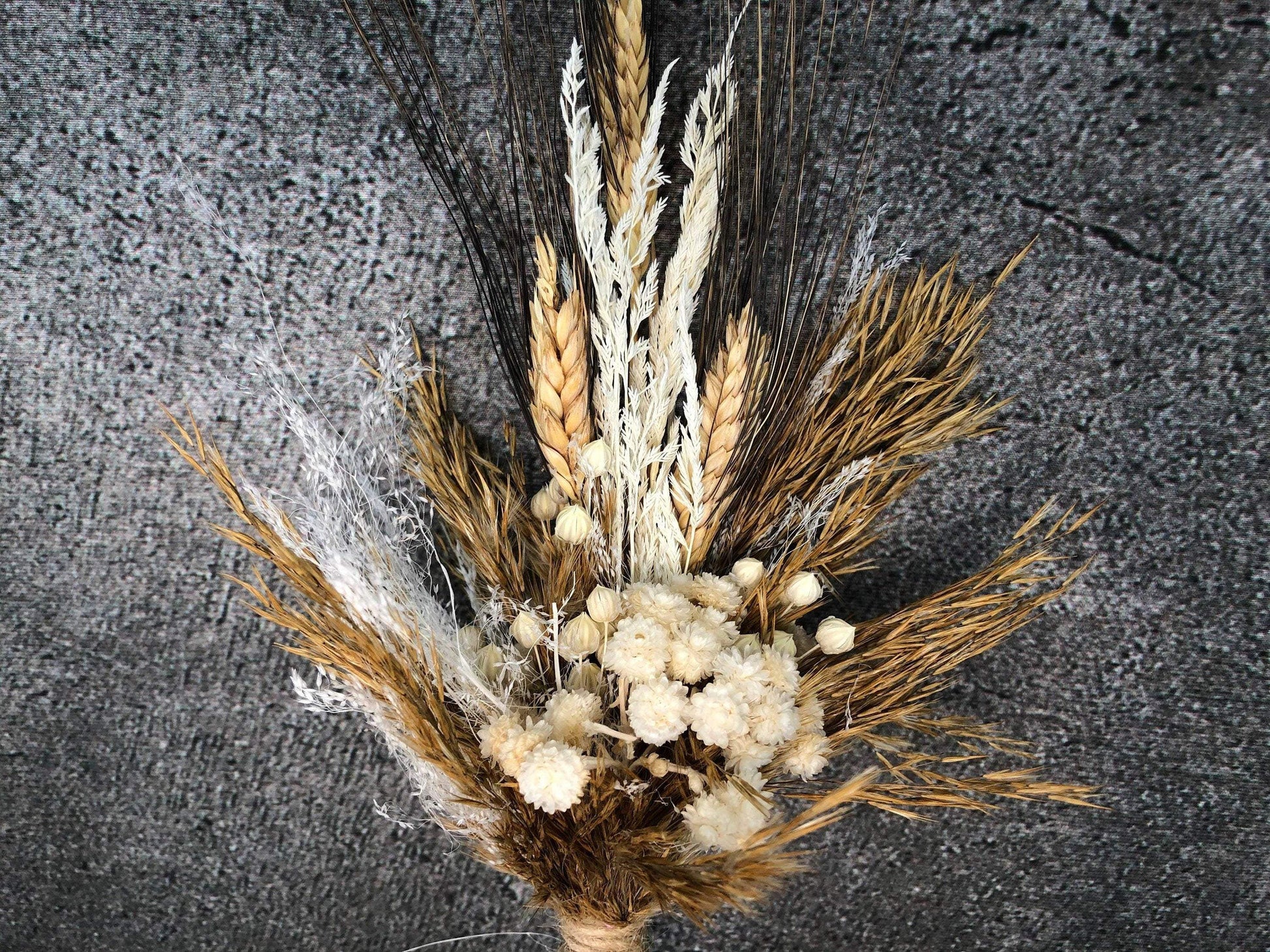 Trockenblumenstrauß Strauß Herbst Herbstlich Gras Gräser Trockenblumen Trockenmaterial Natur natürlich dried bouquet dried Flowers – handgemacht aus Seiden- und Kunstblumen, langlebig & pflegeleicht von SarahsFlowerStudio