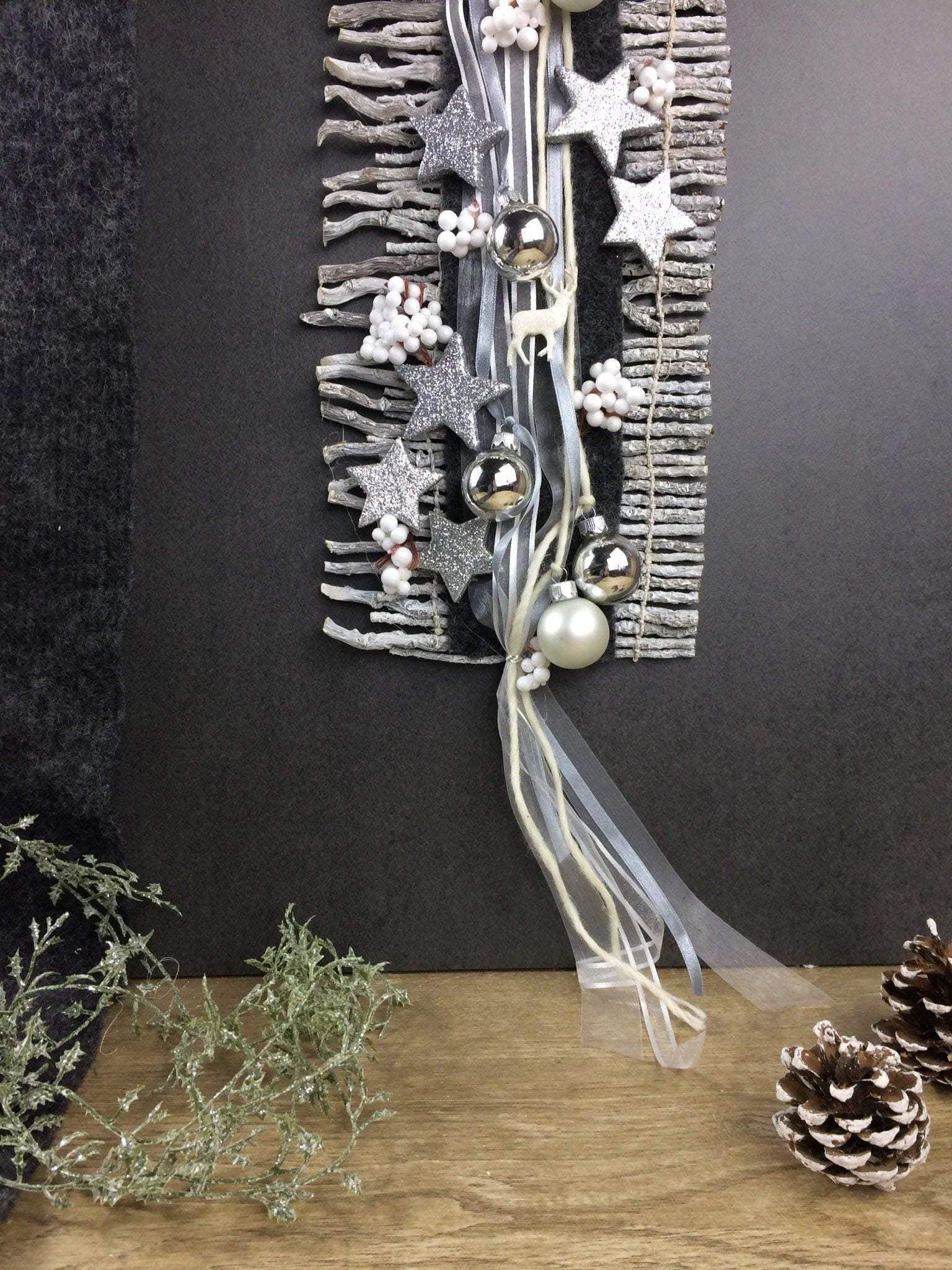 Wunschfarbe Advent Türdeko Türdekoration Wanddeko Wanddekoration Türkranz – handgemacht aus Seiden- und Kunstblumen, langlebig & pflegeleicht von SarahsFlowerStudio