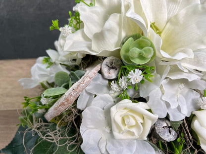 Grabgesteck Grabschmuck Gesteck Grab Allerheiligen extra Schwer Grave Arrangument grave flowers longlasting Grabdeko Grabdekoration – handgemacht aus Seiden- und Kunstblumen, langlebig & pflegeleicht von SarahsFlowerStudio