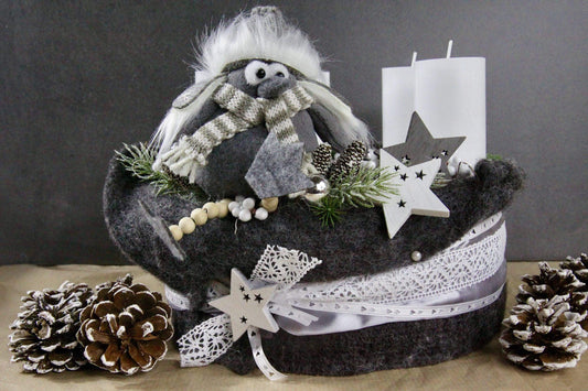 Adventskranz Adventskalender – handgemacht aus Seiden- und Kunstblumen, langlebig & pflegeleicht von SarahsFlowerStudio