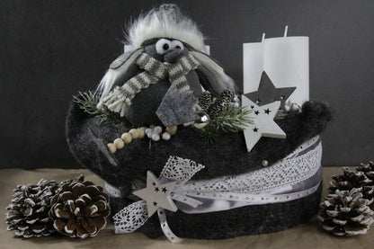 Adventskranz Adventskalender – handgemacht aus Seiden- und Kunstblumen, langlebig & pflegeleicht von SarahsFlowerStudio