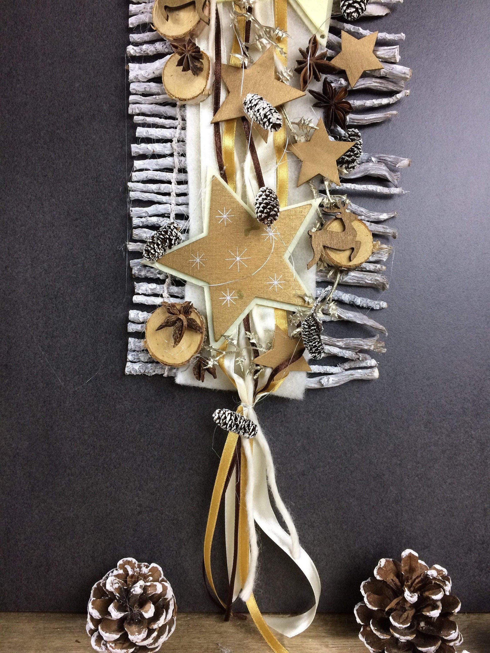 Weihnachten Advent Türdeko Türdekoration Wanddeko Wanddekoration Türkranz – handgemacht aus Seiden- und Kunstblumen, langlebig & pflegeleicht von SarahsFlowerStudio