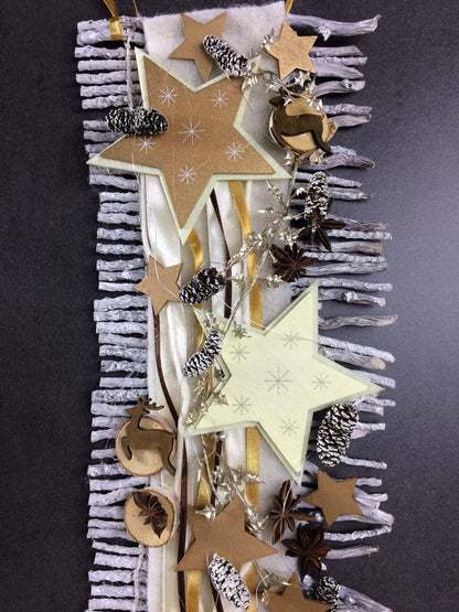 Weihnachten Advent Türdeko Türdekoration Wanddeko Wanddekoration Türkranz – handgemacht aus Seiden- und Kunstblumen, langlebig & pflegeleicht von SarahsFlowerStudio