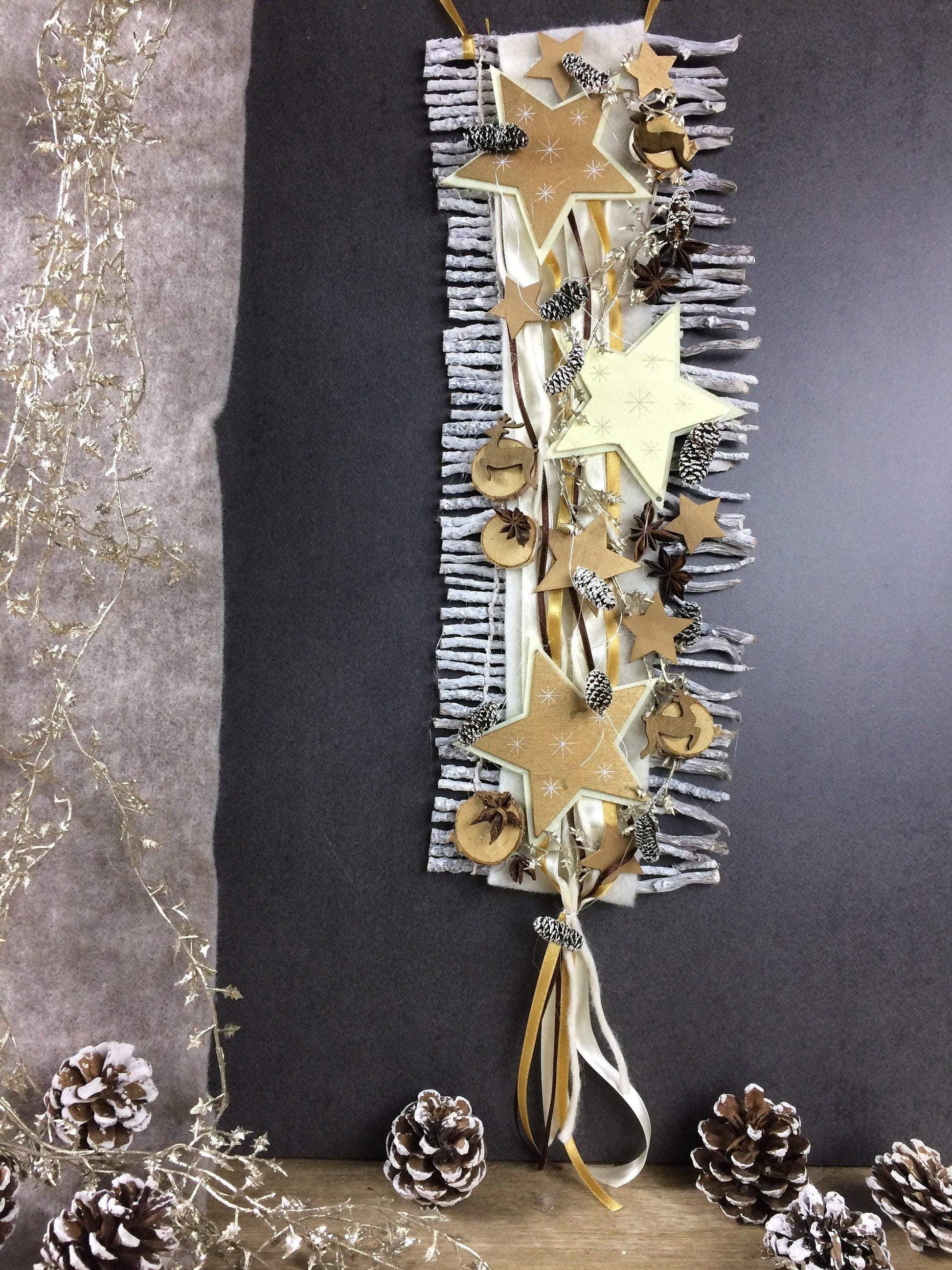 Weihnachten Advent Türdeko Türdekoration Wanddeko Wanddekoration Türkranz – handgemacht aus Seiden- und Kunstblumen, langlebig & pflegeleicht von SarahsFlowerStudio