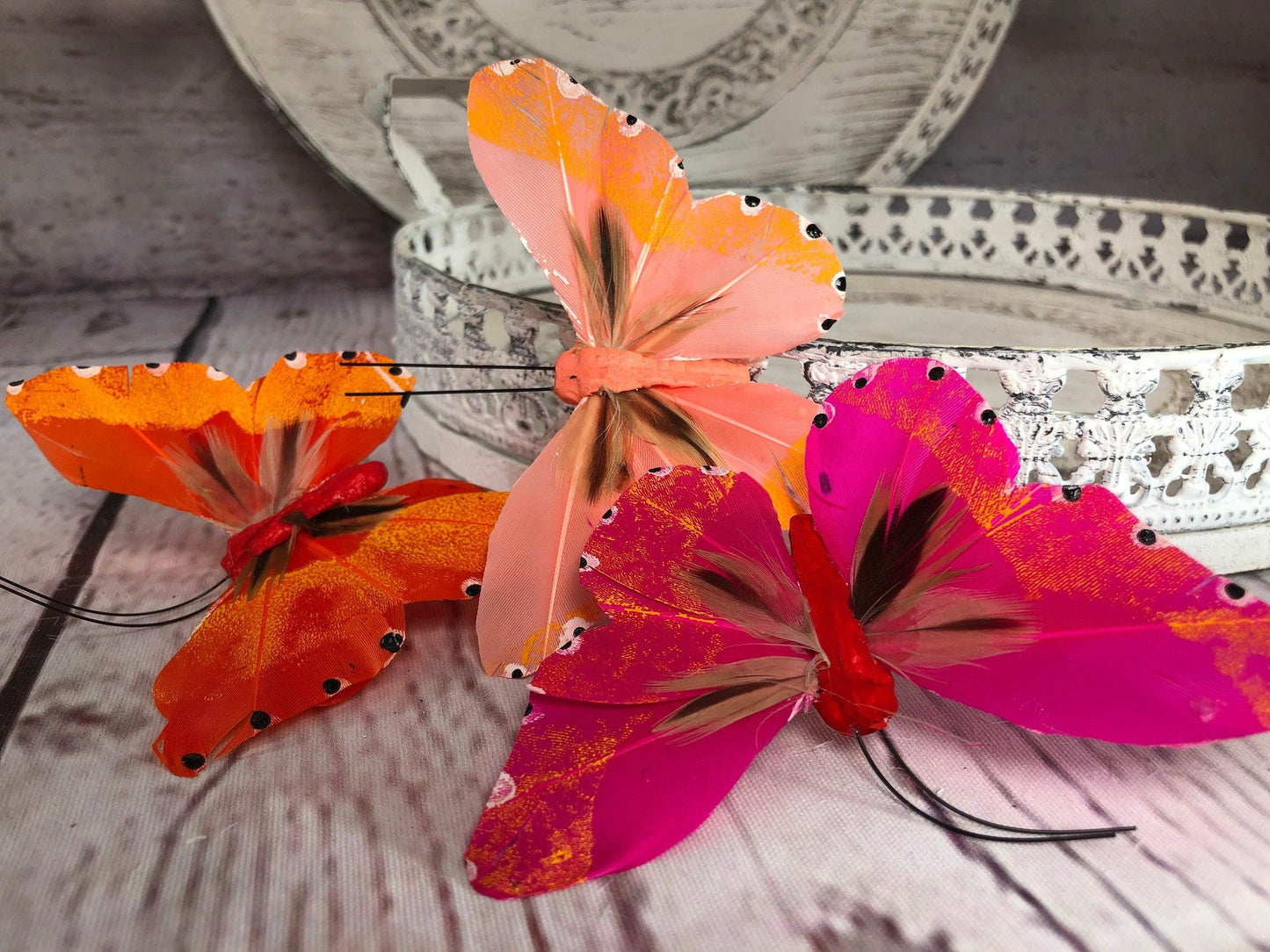 Deko Schmetterlinge Seidenblumen – dekorativer Schmetterlingsakzent – Seidenblumen Deko – SarahsFlowerStudio
