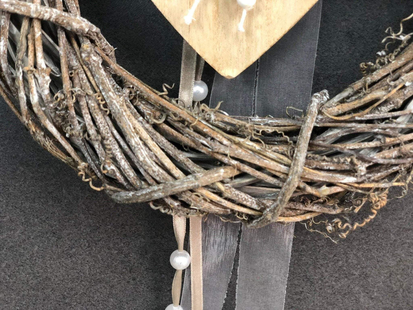 Türkranz 26cm Türdeko Türschmuck Herz Modern ganzjährig Tür Schmuck Herbst – handgemacht aus Seiden- und Kunstblumen, langlebig & pflegeleicht von SarahsFlowerStudio