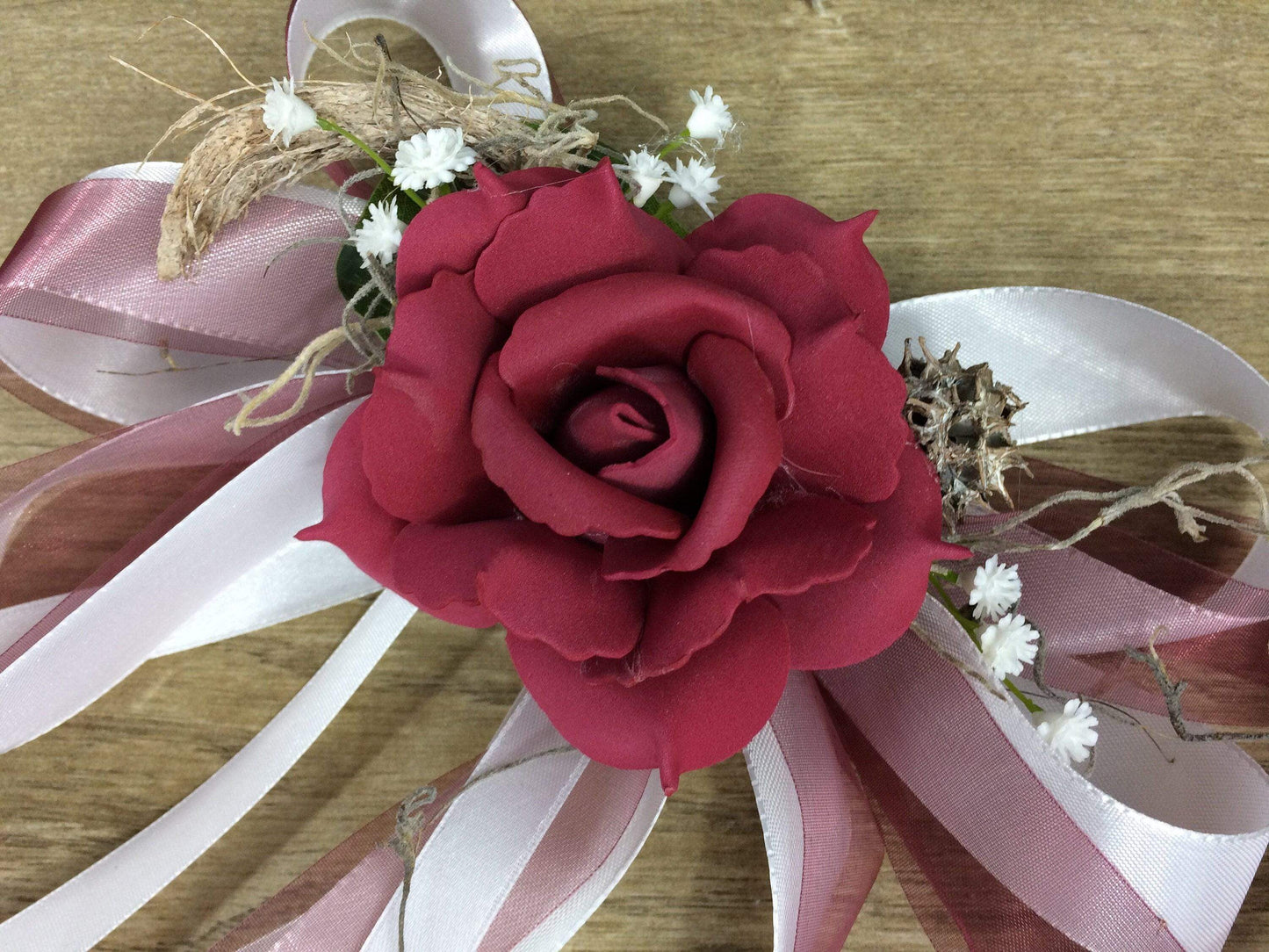 2 Autoschleifen für Seitenspiegel Kirchenbank in Wunschfarbe große Schleife Dekoration Rose – handgemacht aus Seiden- und Kunstblumen, langlebig & pflegeleicht von SarahsFlowerStudio