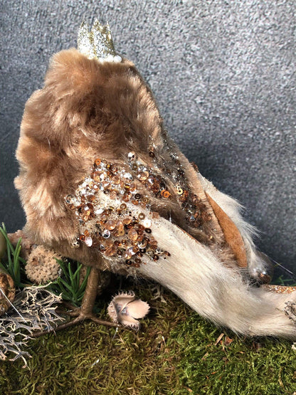 Adventskranz Adventskalender Vogel Zapfen Moos Sterne Kerzen Tanne Zweige Modern Natürlich Getrocknet Künstlich Haltbar – handgemacht aus Seiden- und Kunstblumen, langlebig & pflegeleicht von SarahsFlowerStudio