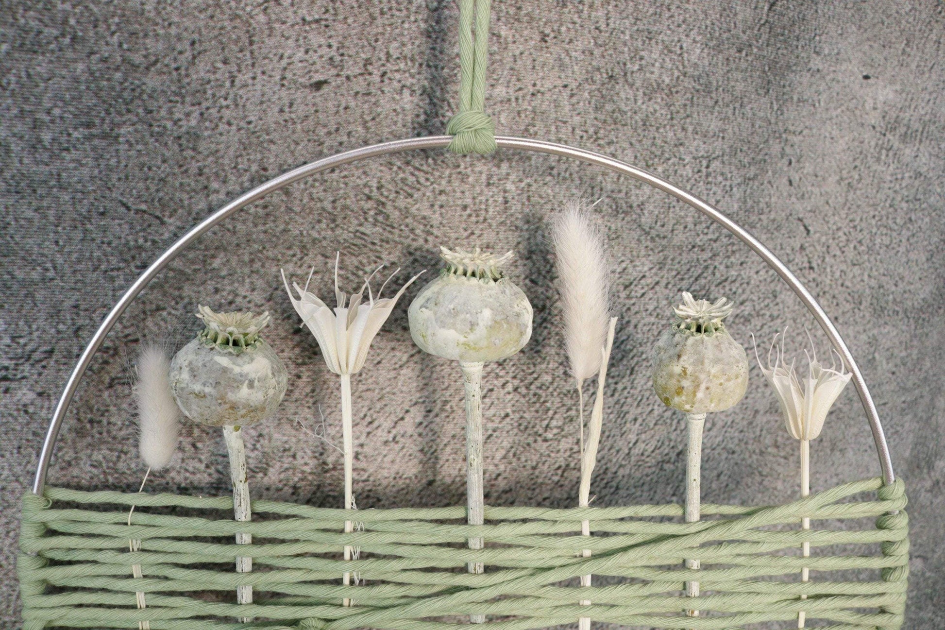 Türkranz Kranz Ring Gräser Wandkranz Trockenblumen Natur natürlich Hoop Fensterdeko – handgemacht aus Seiden- und Kunstblumen, langlebig & pflegeleicht von SarahsFlowerStudio