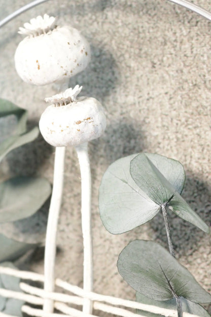 Türkranz Kranz Ring Gräser Wandkranz Trockenblumen Natur natürlich Hoop Fensterdeko – handgemacht aus Seiden- und Kunstblumen, langlebig & pflegeleicht von SarahsFlowerStudio