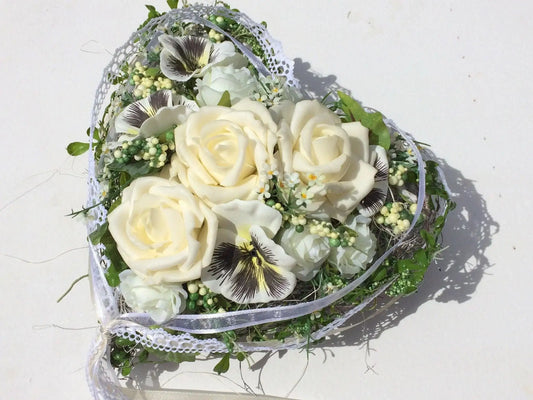 Grabgesteck Grabschmuck Grabdekoration Grabschmuck Allerheiligen – handgemacht aus Seiden- und Kunstblumen, langlebig & pflegeleicht von SarahsFlowerStudio