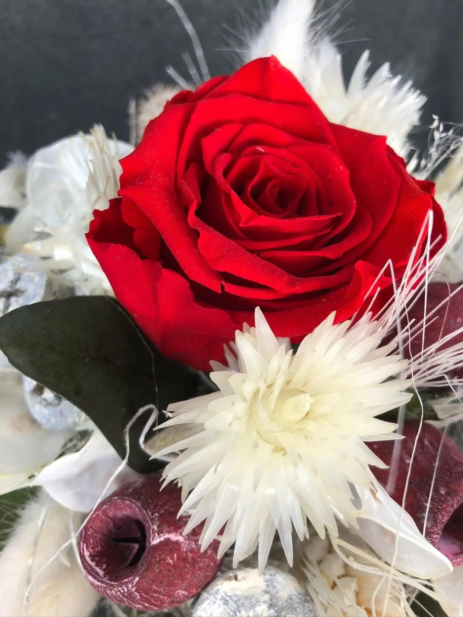 Strauß Gefriergetrocknet Rose Tischdeko Tischgesteck Deko Gräser Trockenblumen Trockenmaterial Natur natürlich dried bouquet dried Flowers – handgemacht aus Seiden- und Kunstblumen, langlebig & pflegeleicht von SarahsFlowerStudio