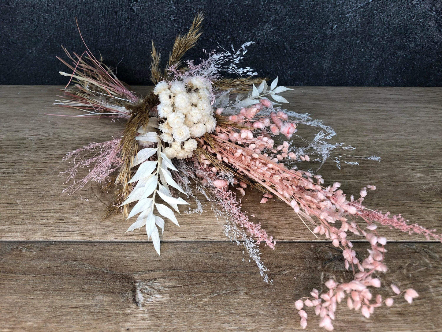 Trockenblumenstrauß Strauß Gräser Gras Gräser Trockenblumen Trockenmaterial Natur natürlich dried bouquet dried Flowers – handgemacht aus Seiden- und Kunstblumen, langlebig & pflegeleicht von SarahsFlowerStudio