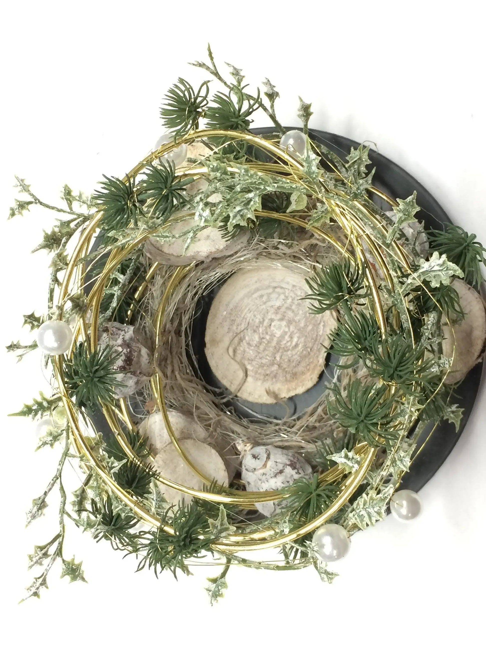 Grabgesteck Florales Windlicht Allerheiligen mit Kerze 20cm Grabdekoration Grabschmuck Allerheiligen – handgemacht aus Seiden- und Kunstblumen, langlebig & pflegeleicht von SarahsFlowerStudio
