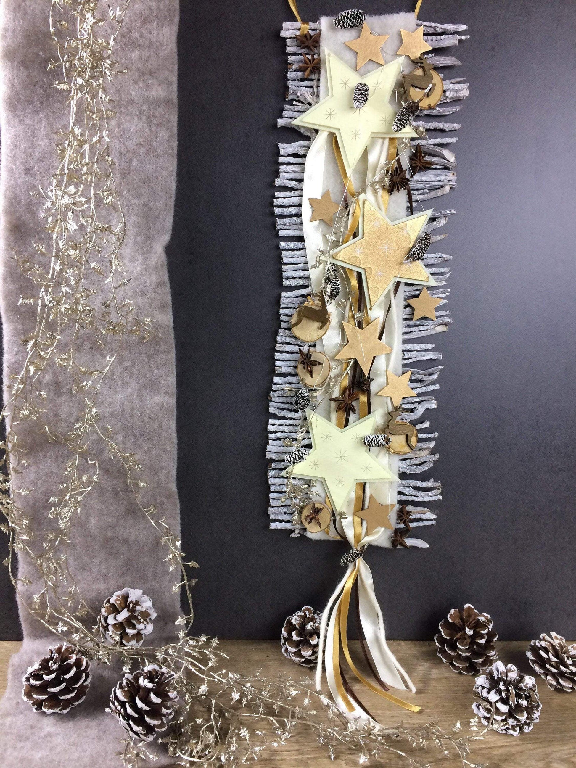 Weihnachten Advent Türdeko Türdekoration Wanddeko Wanddekoration Türkranz – handgemacht aus Seiden- und Kunstblumen, langlebig & pflegeleicht von SarahsFlowerStudio