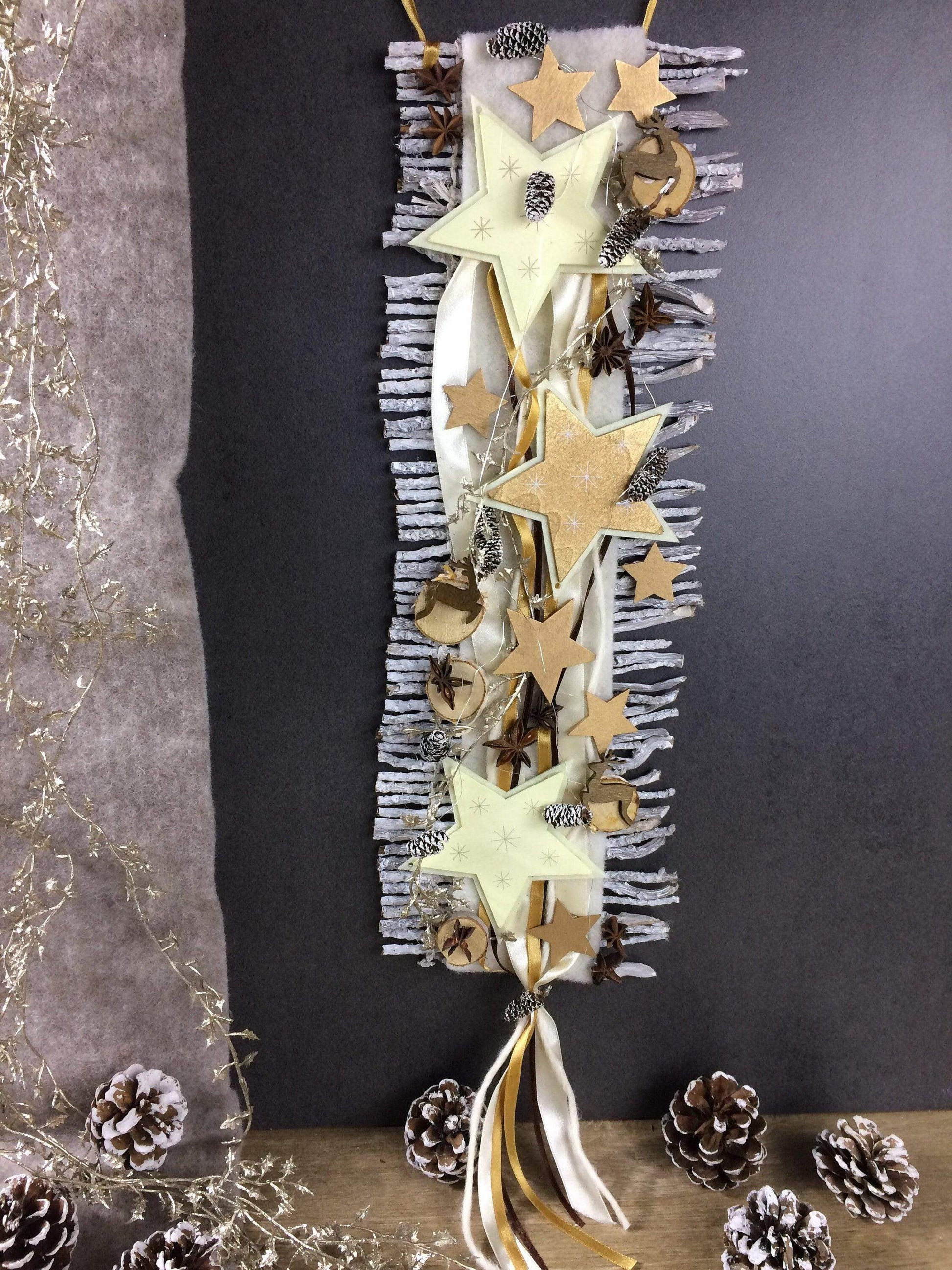 Weihnachten Advent Türdeko Türdekoration Wanddeko Wanddekoration Türkranz – handgemacht aus Seiden- und Kunstblumen, langlebig & pflegeleicht von SarahsFlowerStudio