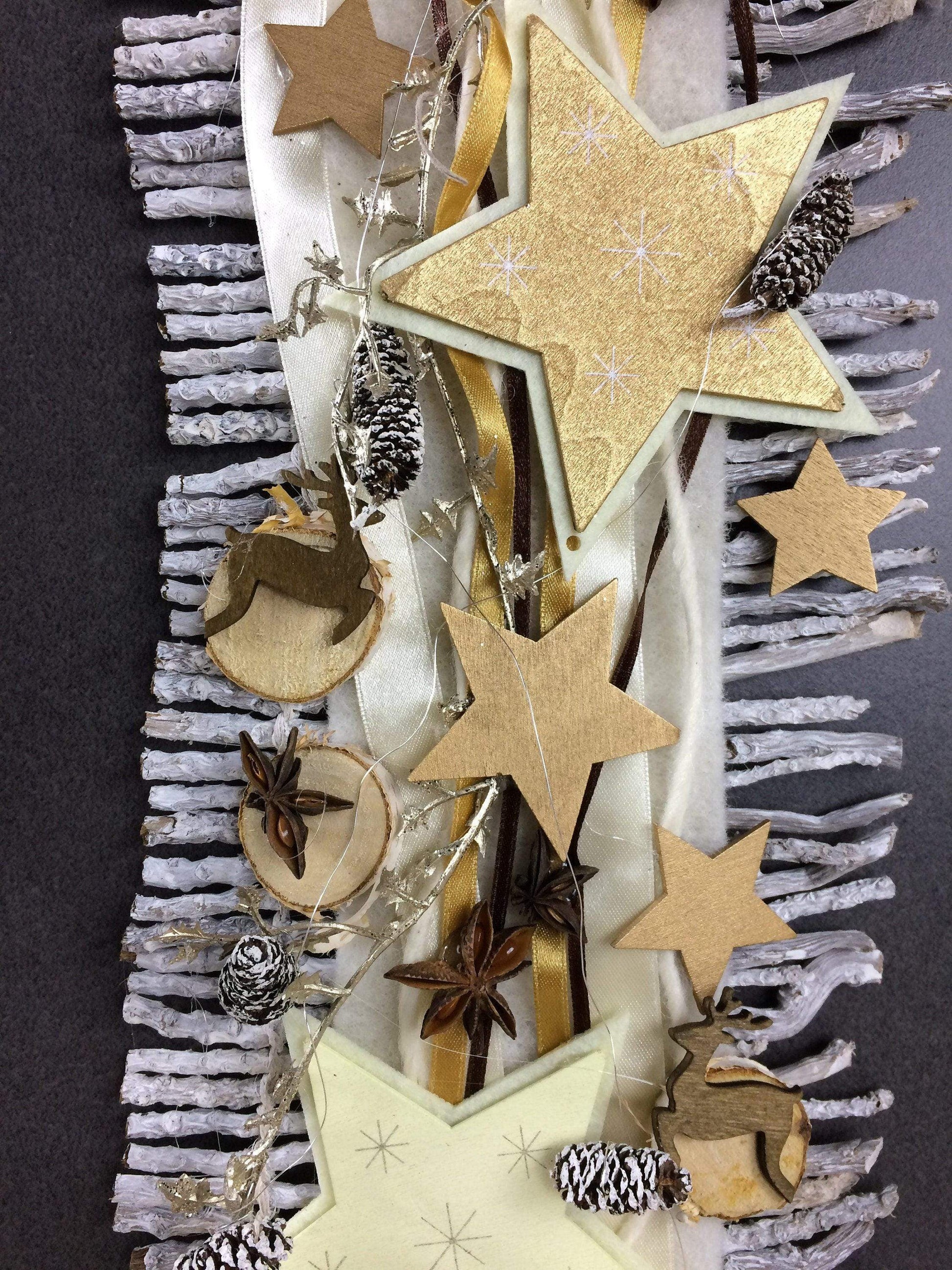 Weihnachten Advent Türdeko Türdekoration Wanddeko Wanddekoration Türkranz – handgemacht aus Seiden- und Kunstblumen, langlebig & pflegeleicht von SarahsFlowerStudio