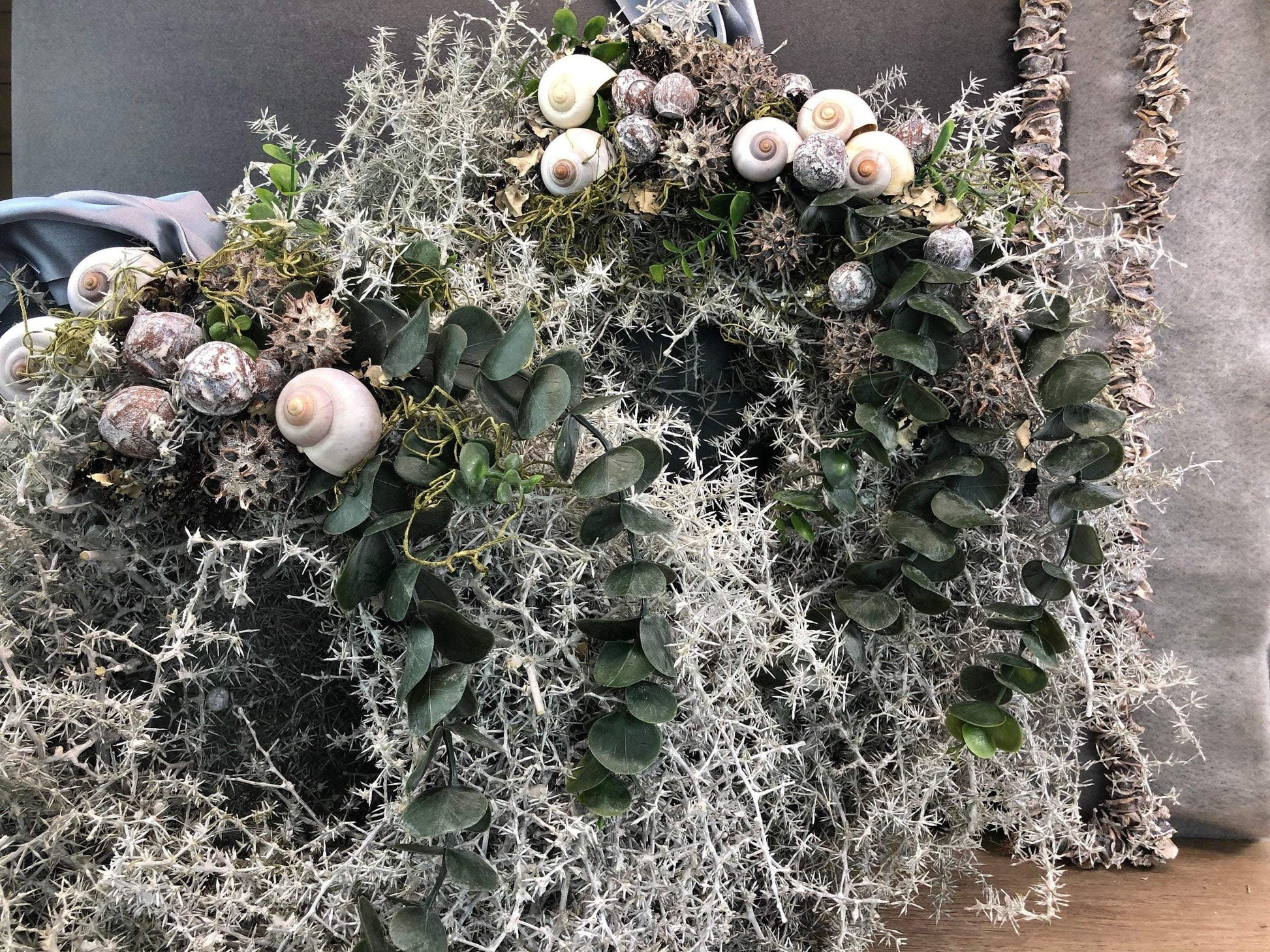 Trockenblumen Türkranz natur handgebunden – modern & langlebig – Trockenblumen – SarahsFlowerStudio