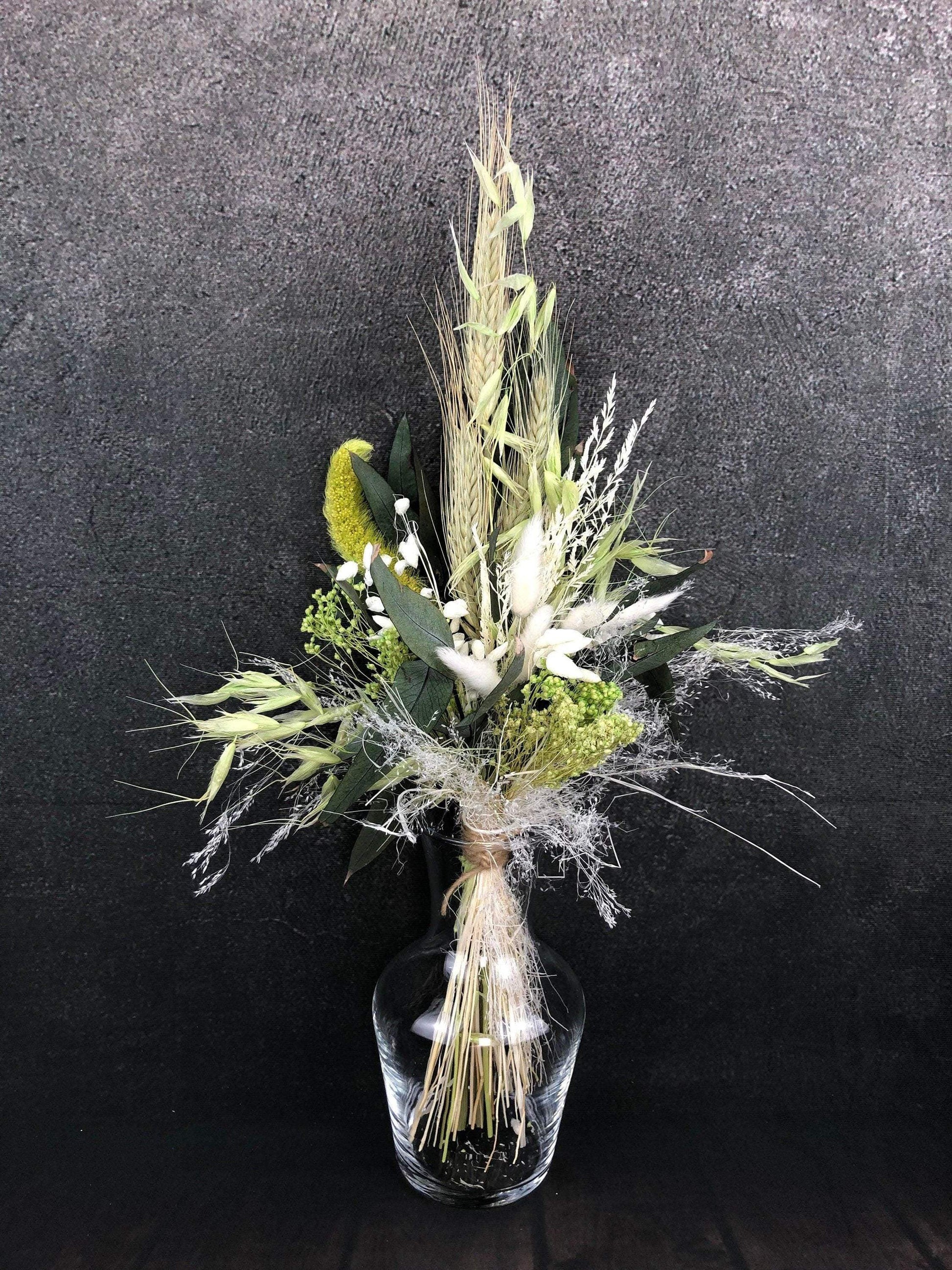Trockenblumenstrauß Strauß Gräser mit Exoten Eukalyptus Gräser Trockenblumen Trockenmaterial Natur natürlich dried bouquet dried Flowers – handgemacht aus Seiden- und Kunstblumen, langlebig & pflegeleicht von SarahsFlowerStudio