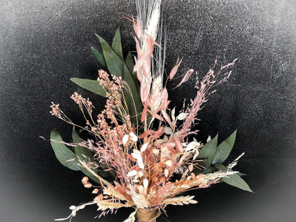 Trockenblumenstrauß Strauß Gräser mit Exoten Eukalyptus Gräser Trockenblumen Trockenmaterial Natur natürlich dried bouquet dried Flowers – handgemacht aus Seiden- und Kunstblumen, langlebig & pflegeleicht von SarahsFlowerStudio