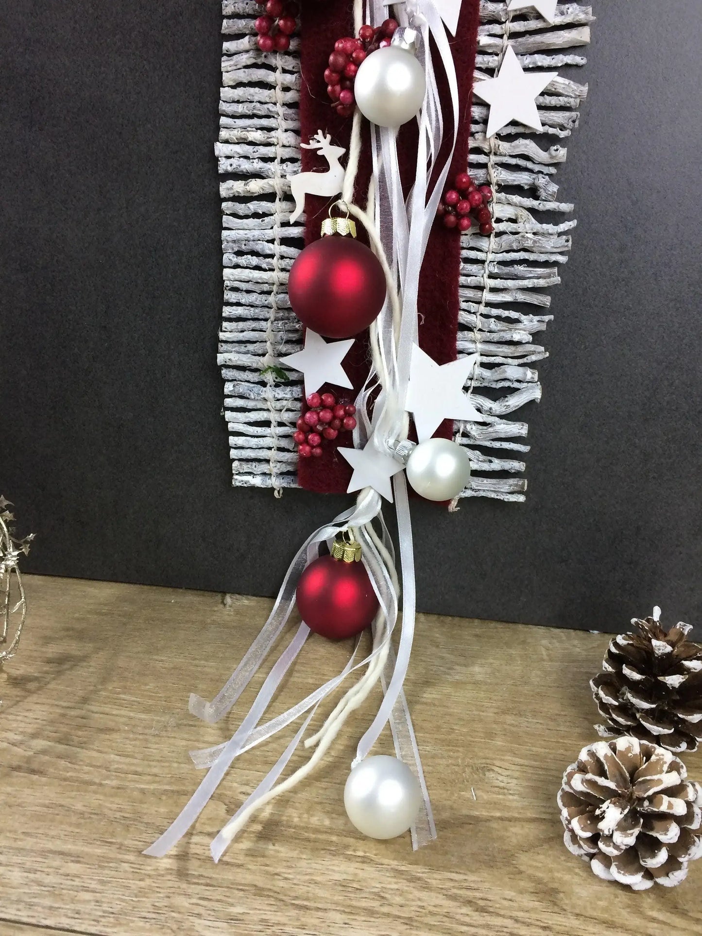 Wunschfarbe Advent Türdeko Türdekoration Wanddeko Wanddekoration Türkranz – handgemacht aus Seiden- und Kunstblumen, langlebig & pflegeleicht von SarahsFlowerStudio