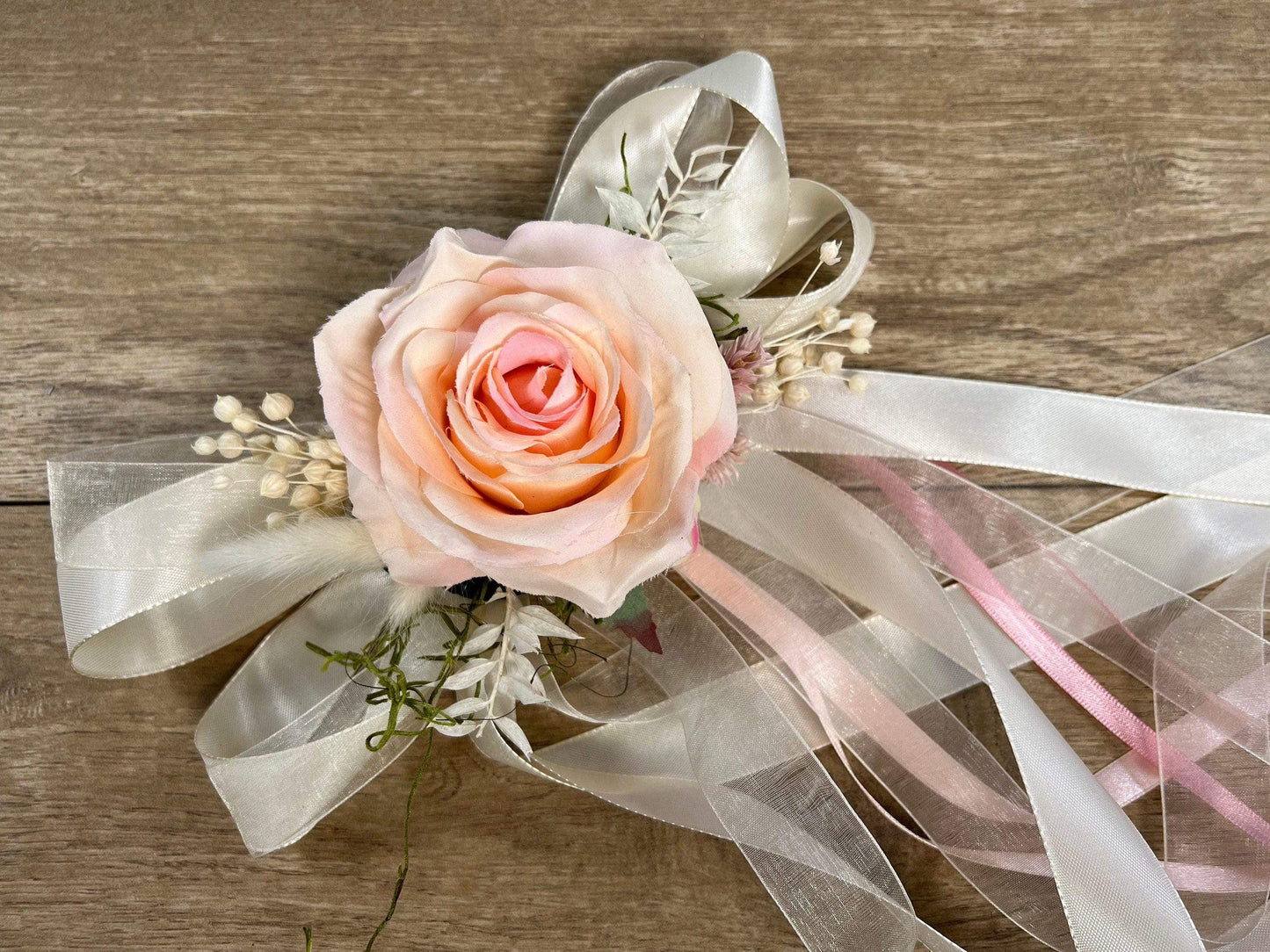 2 Autoschleifen für Seitenspiegel Trockenblumen Seidenblumen Kirchenbank in Wunschfarbe große Schleife Dekoration Rose – handgemacht aus Seiden- und Kunstblumen, langlebig & pflegeleicht von SarahsFlowerStudio
