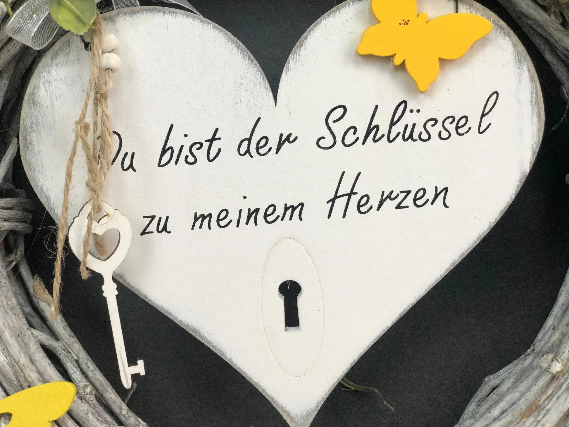 Türkranz 35cm Türdeko Türschmuck Herz Modern ganzjährig Tür Schmuck Herbst – handgemacht aus Seiden- und Kunstblumen, langlebig & pflegeleicht von SarahsFlowerStudio