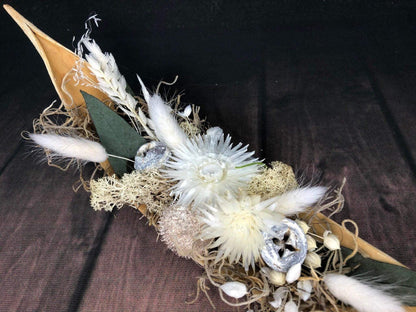 Tischgesteck Tischdeko Deko Strohblume Gräser Trockenblumen Trockenmaterial Natur natürlich dried bouquet dried Flowers – handgemacht aus Seiden- und Kunstblumen, langlebig & pflegeleicht von SarahsFlowerStudio