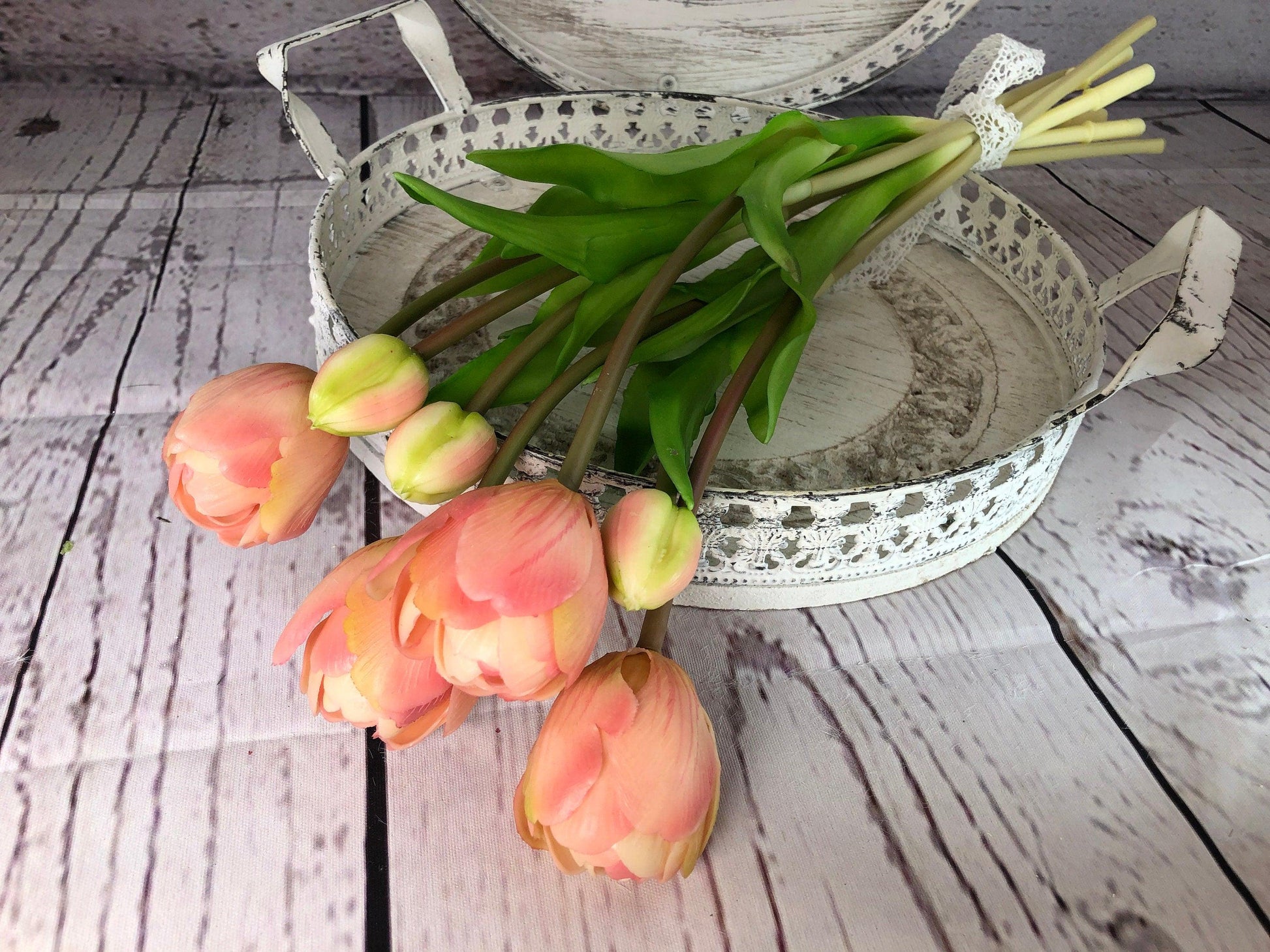 Künstliche Tulpen Seidenblumen – Real Touch hochwertig & naturgetreu – Seidenblumen Stielware – SarahsFlowerStudio