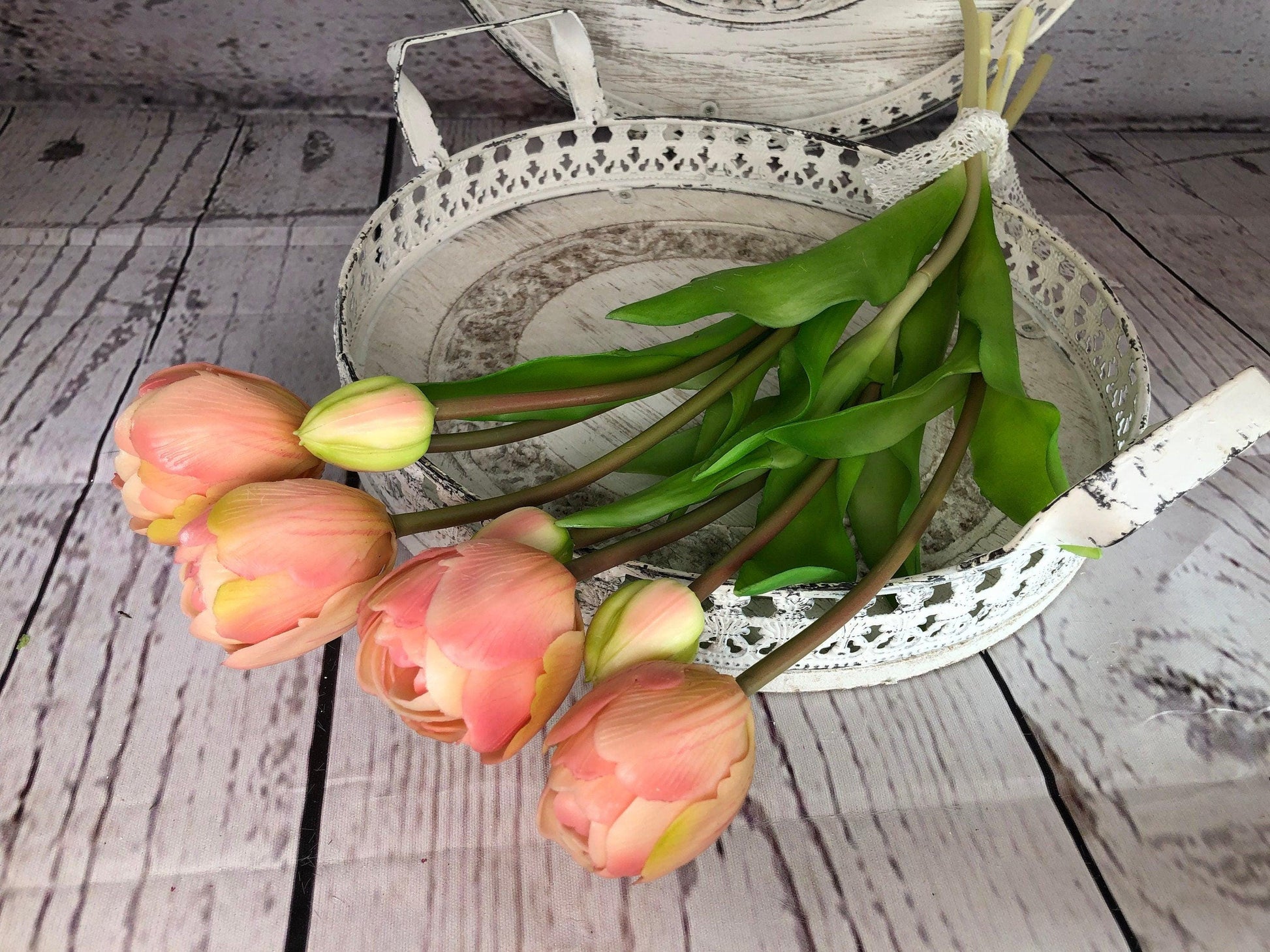 Künstliche Tulpen Seidenblumen – Real Touch hochwertig & naturgetreu – Seidenblumen Stielware – SarahsFlowerStudio