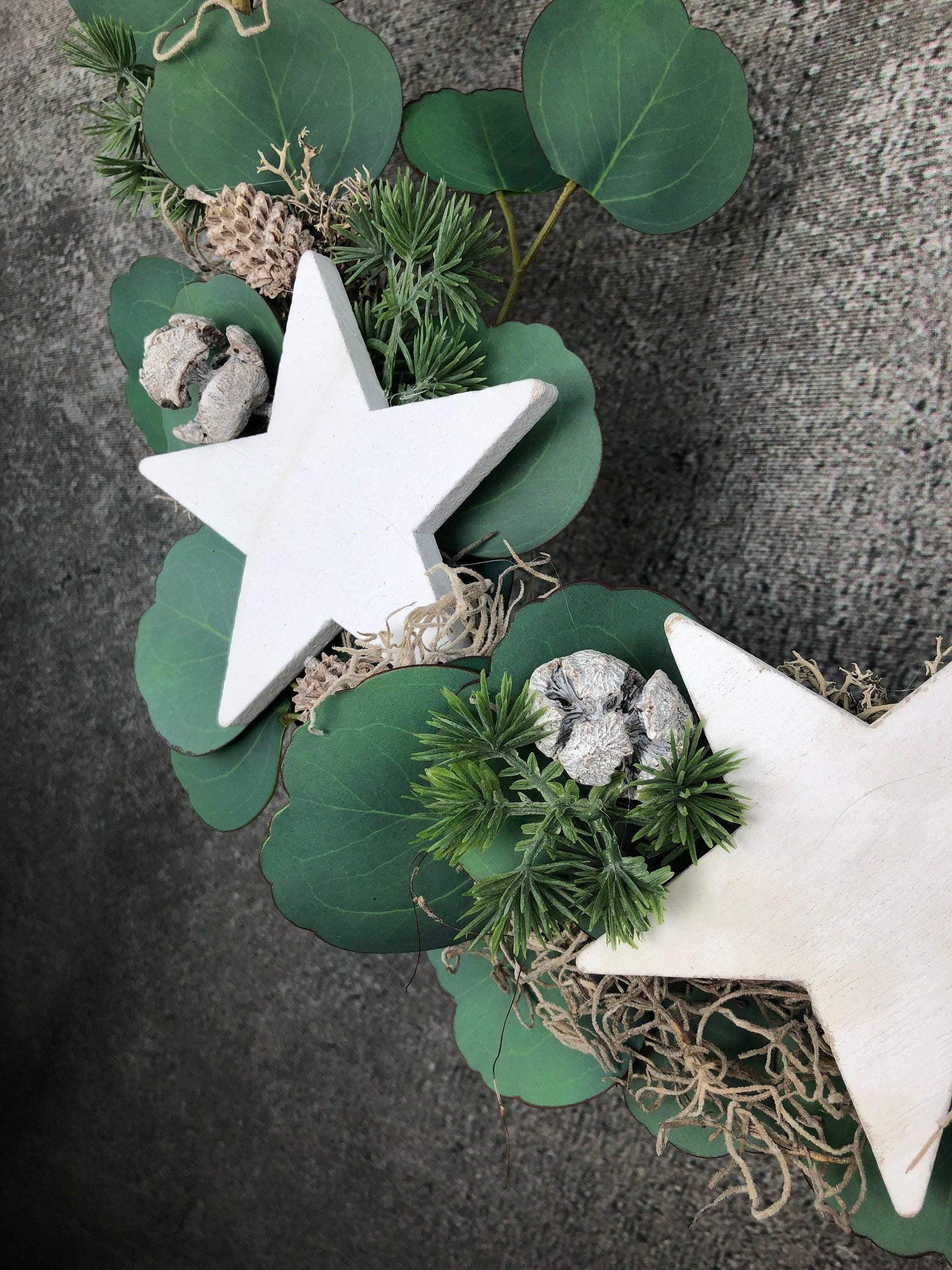 Ring Fensterdeko Eukalyptus Türkranz Advent Modern Ring Fenster Fensterschmuck Deko Weihnachten Wandschmuck – handgemacht aus Seiden- und Kunstblumen, langlebig & pflegeleicht von SarahsFlowerStudio