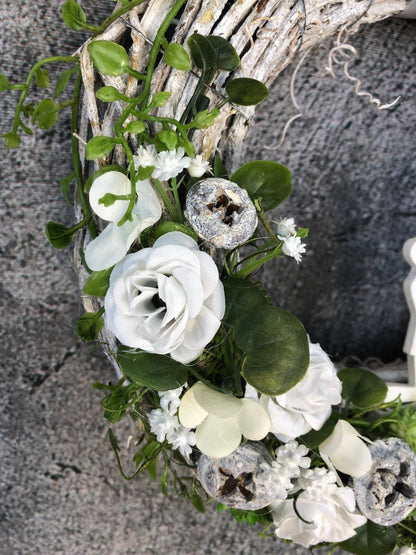 Hochzeit Türkranz Türdeko Dekoration Kranz Wedding schleierkraut Herbst – handgemacht aus Seiden- und Kunstblumen, langlebig & pflegeleicht von SarahsFlowerStudio