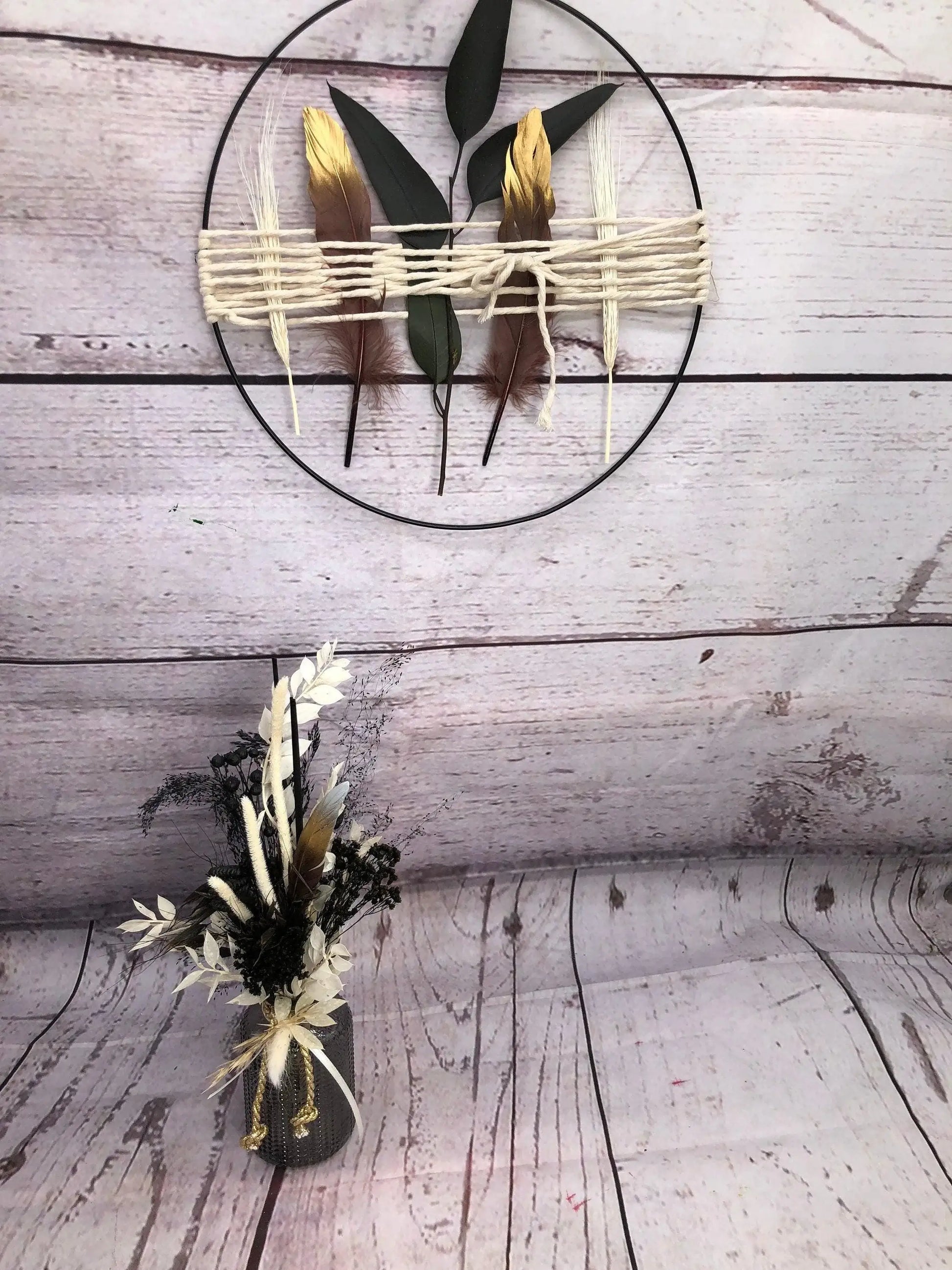 Tischdeko Blumen Tischgesteck Strauß Gläser Flasche Gräser Trockenblumen Trockenmaterial Natur natürlich dried bouquet dried Flowers – handgemacht aus Seiden- und Kunstblumen, langlebig & pflegeleicht von SarahsFlowerStudio