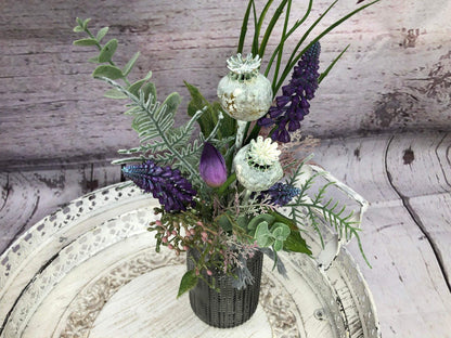 Tischdeko Blumen Tischgesteck Strauß Gläser Flasche Gräser Trockenblumen Trockenmaterial Natur natürlich dried bouquet dried Flowers – handgemacht aus Seiden- und Kunstblumen, langlebig & pflegeleicht von SarahsFlowerStudio