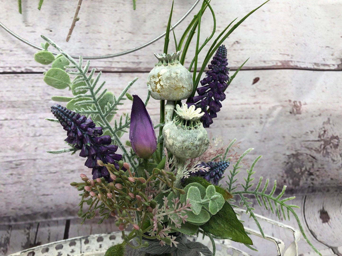 Tischdeko Blumen Tischgesteck Strauß Gläser Flasche Gräser Trockenblumen Trockenmaterial Natur natürlich dried bouquet dried Flowers – handgemacht aus Seiden- und Kunstblumen, langlebig & pflegeleicht von SarahsFlowerStudio