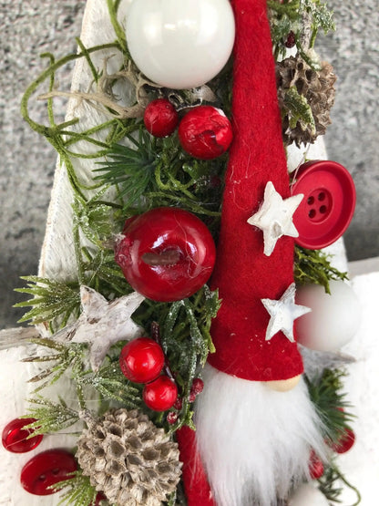 Advent Türkranz Stern 40cm Wichtel Stern Türdekoration Türschmuck Fensterdeko Weihnachten Weihnachtsdekoration – handgemacht aus Seiden- und Kunstblumen, langlebig & pflegeleicht von SarahsFlowerStudio