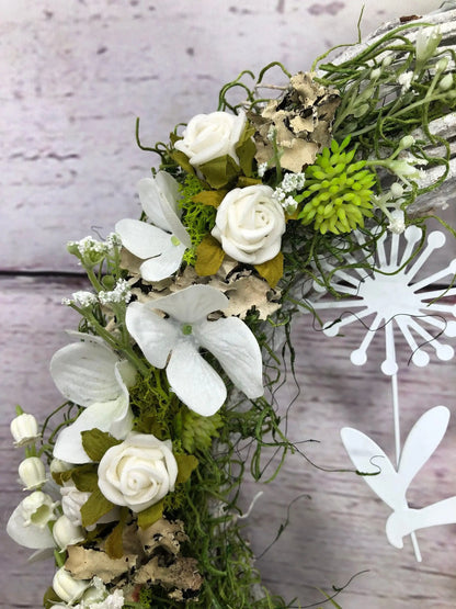 Türkranz Türdeko Türschmuck Kirschblüten Fee Modern ganzjährig Tür Schmuck Herbst – handgemacht aus Seiden- und Kunstblumen, langlebig & pflegeleicht von SarahsFlowerStudio