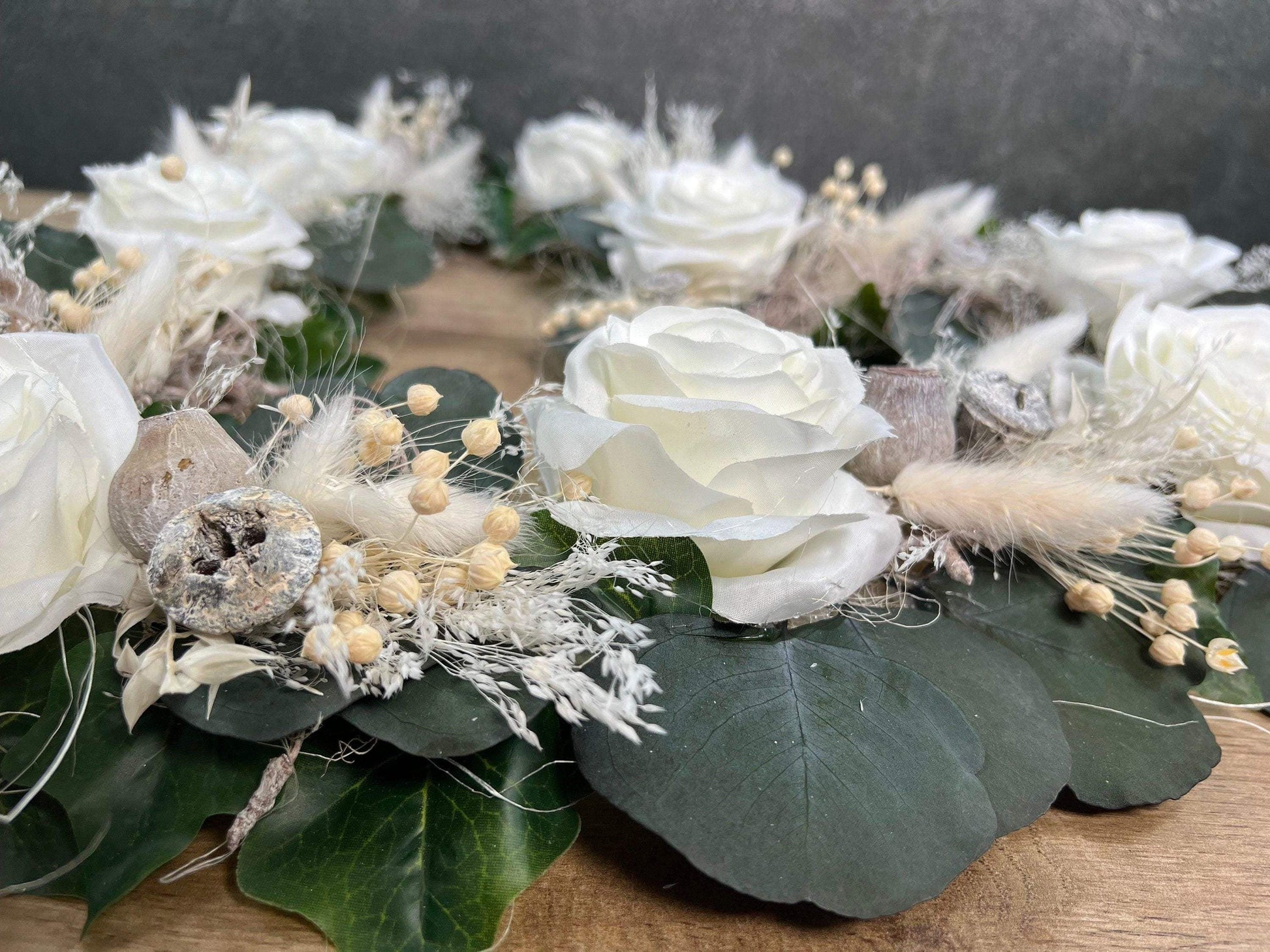 Autoschmuck Set 3 Teilig Trockenblumen Seidenblumen Kunstblumen Herz und Schleifen Autodekoration Gesteck Hochzeit Schmuck Kutsche – handgemacht aus Seiden- und Kunstblumen, langlebig & pflegeleicht von SarahsFlowerStudio